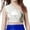 Silver, variant on WOYY Toddler Girls Shiny Sequins One Shoulder Sleeveless Crop Top for Dance Stage Performance