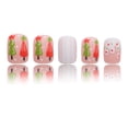 thumbnail image 5 of Yoyauz 24 PCS Christmas Fake Nails Shining Gold Purple Christmas Puppy Star Short Fake Nails, Christmas Color Nails Used for DIY Nail Decoration in Winter, 5 of 7