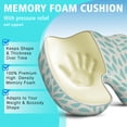 thumbnail image 5 of Premium Floral Pattern Memory Foam Seat Cushion Ergonomic Chair Pad for Office Chair, Car, Airplane & Bleachers Sciatica, Tailbone Hip & Back Pain Relief - Chair Cushion for Long Office Workers., 5 of 5