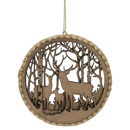 Northlight Brown Paper Christmas Decorative Accent Ornament, 4.5"