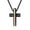 Gold, variant on Pure Carbon Fiber Cross Necklace for Men, Religion Jewelry Gifts, 24 In