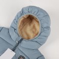 thumbnail image 3 of Children Kids Winter Warm Hooded Coats Baby Boys Girls Thick Jackets Plus Velvet Coat Toddler Solid Cotton Outerwear for 2-7T, 3 of 7