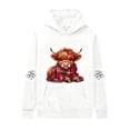 thumbnail image 3 of MHFRRA Sudadera con Capucha Informal de Manga Larga, Suave y Cómoda, Ideal para Uso Diario y Actividades Al Aire Libre, con Cordón Ajustable y Un Espacioso Bolsillo Frontal Blanco, 3 of 3