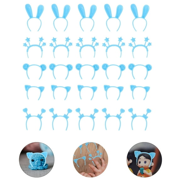 MUSEYA 100pcs Mini Hair Clips Plastic Dollhouse Decoration Rabbit Ears Doll Accessory for Other Holidays