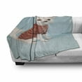 thumbnail image 3 of Chihuahua Soft Flannel Fleece Throw Blanket, Studio Portrait of Puppy with Clothes, Cozy Plush for Indoor and Outdoor Use, 60" x 80", Baby Blue Dark Salmon, by Ambesonne, 3 of 6