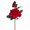 Red, variant on Enova Home 1 Pc 17" Tall Artificial Silk Open Roses Stem Fake Flowers Spray for Home Wedding Party Decoration (Red)