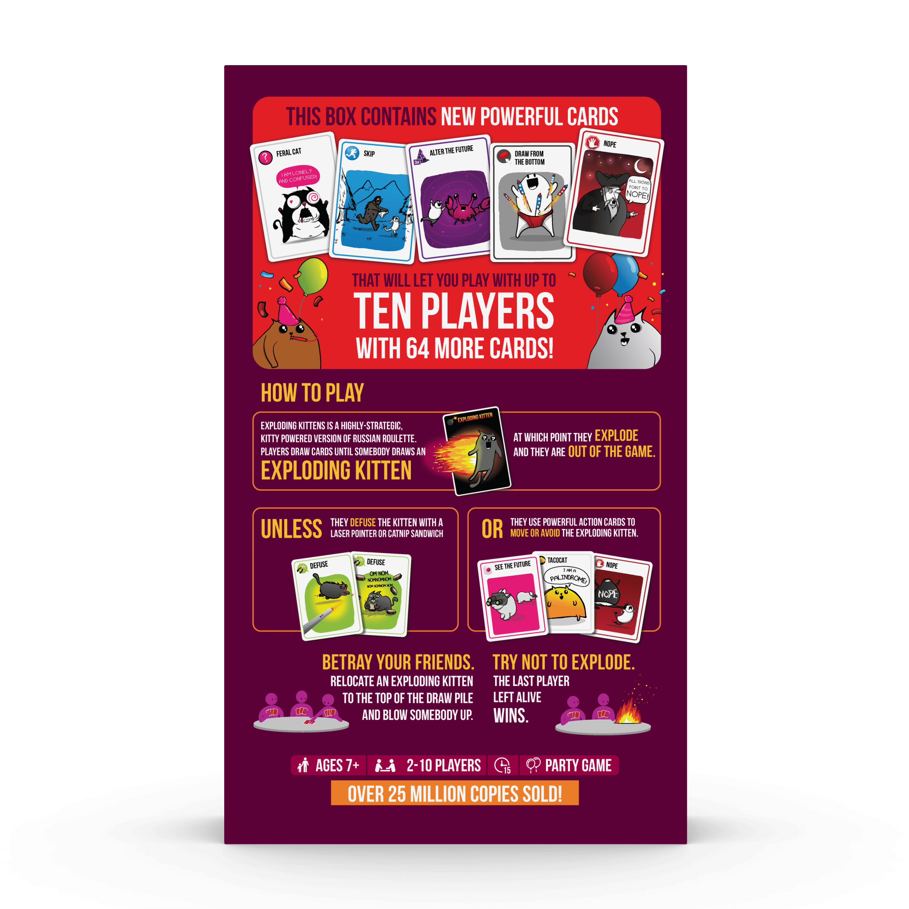 Exploding Kittens Party Pack - 2-10 Players - Ages 7+ - 15
