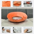 thumbnail image 4 of ERK 1Pcs Velvet Round Japanese Drum Pillowcase Without Core Cushion With Zipper, 4 of 5