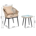 thumbnail image 3 of ALEAVIC 3-Piece Outdoor Rattan Patio Furniture Set, Outdoor Wicker Conversation Chair Sets with Coffee Table, 3 of 6