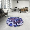 thumbnail image 3 of Ahgly Company Indoor Rectangle Patterned Blue Whale Blue Area Rugs, 5' x 7', 3 of 6