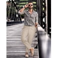 thumbnail image 3 of COOFANDY Men's Cotton Linen Pants Elastic Waist Lightweight Casual Pants Relaxed Fit Yoga Beach Pants with Pockets, 3 of 6