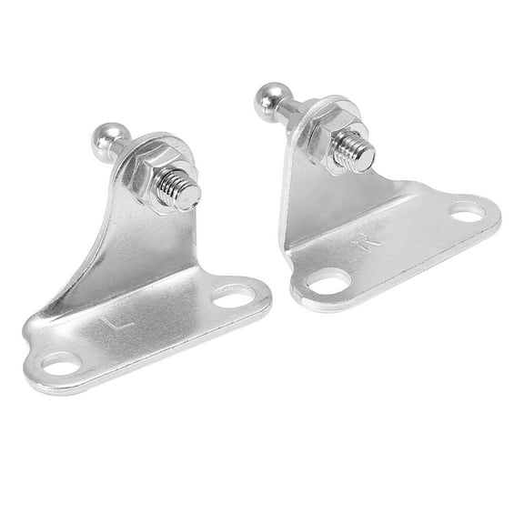 Unique Bargains 2 Set 10mm Car Vehicle Ball Studs Mounting Brackets Silver Tone for Gas Struts Shocks with Screws