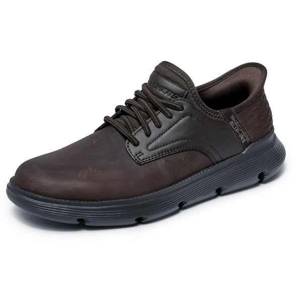Zapatos casuales sin cordones Garza Gervin de Skechers para hombre, color chocolate 11.5