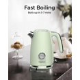 thumbnail image 2 of LONGDEEM Electric Tea Kettle, 1.7L/1500W, Thermometer, Auto Shut-Off, Boil-Dry Protection, Green, 2 of 8