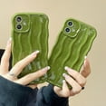 thumbnail image 3 of for iPhone 11 Case 6.1 Inch Cute Water Ripple Pattern Phone Case Curly Wave Phone Case Wavy Edge Soft Silicone Case for Girls Boys Shockproof Bumper Protective Case, Green, 3 of 9