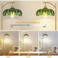 thumbnail image 2 of Gold Floor Lamp for Living Room Arc Floor Lamp with Remote Control & 3 Color Temperature,Modern Flower Lamp with Glass Lampshade Dimmable Vintage Standing Lamp Tall Lamp for Bedroom Corner, 2 of 14