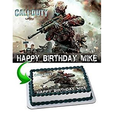 Call of Duty Edible Cake Image Topper Personalized Icing Sugar Paper A4 Sheet Edible Frosting Photo Cake 1/4 Edible Image for