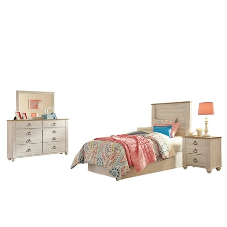 Ashley Furniture Willowton 4 Pc Full Panel Bedroom Set White