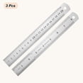 thumbnail image 3 of Uxcell 3 Pcs Steel Ruler 8"x1-1/32" Carbon Steel Machinist Metal Ruler 0.4 mm Thick, 3 of 7