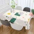 thumbnail image 2 of Yayeee Tablecloths 60" x 60" Rectangle Wrinkle Resistant Party Table Cover, Green Abstract Pattern, 2 of 8