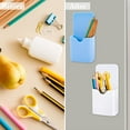 thumbnail image 3 of 2 PCS Magnetic Pen Holder Set |Casewin 2 Colors Mini Pencil Collect Container Shelf for Home Office Fridge Whiteboard Locker Supplies and Other Magnetic Surfaces (White+Blue), 3 of 8