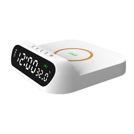 Digital Alarm Clock with Wireless Charging, 15 W Fast Wireless Charger Station with LED Digital Display Digital Alarm Clock with Wireless Charging, 15 W Fast Wireless Charger Station with LED Digital