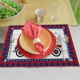 thumbnail image 2 of Independence Day Placemats - Set of 4, 4th of July Patriotic Table Mats for Home Decorations, American USA Flag Place mats for Memorial Day Home Kitchen Dinner, 2 of 4