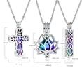 thumbnail image 3 of 3 Pack Cremation Urn Necklace for Ashes for Women Men Heart Lotus Cross Cylinder Cremation Jewelry for Ashes Loved One Memorial Keepsake Pendant, 3 of 5