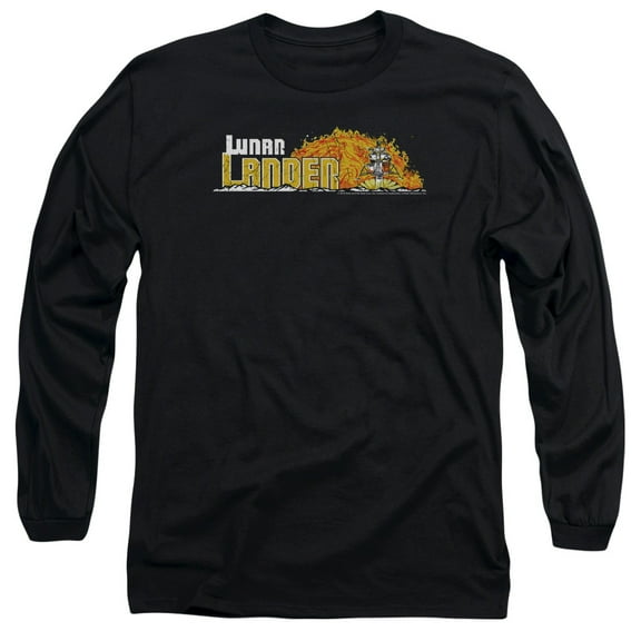 Atari Lunar Marquee Long Sleeve T-Shirt Adult 18/1 Black
