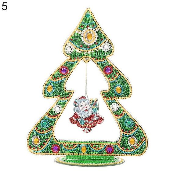 1 Set Compact Christmas Ornaments Cartoon Pvc Exquisite Rhinestone Painting Xmas Tree For Decoration Jikaix