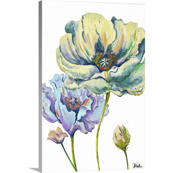 Great BIG Canvas | "Fresh Colored Poppies II" Canvas Wall Art - 20x30