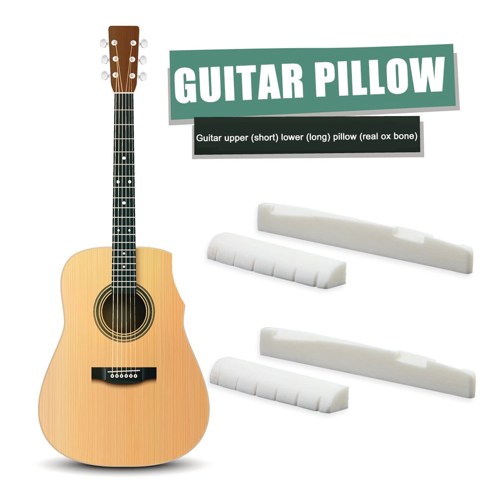 Buy 4pcs Bone Guitar Bridge Nut Saddle 6 String Guitar Musical