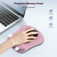 thumbnail image 2 of TECKNET Mouse Pad with Wrist Support, Ergonomic Gaming Mouse Pad Pain Relief, Portable Comfortable Mousepad for Computer, Laptop, Office, Home and Travel, Non-Slip Base, Waterproof Surface, Pink, 2 of 7