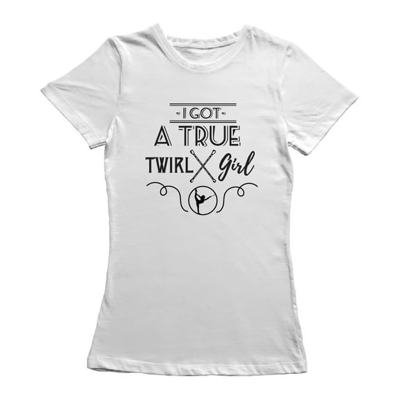 I Got A True Twirl Girl Baton Graphic Women White T-Shirt, Female XX-Large