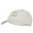 thumbnail image 2 of Michigan with Map Outline Embroidered Washed Cotton Twill Cap - White OSFM, 2 of 5