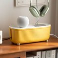 thumbnail image 1 of Modern Luxury Cable Organizer Box: New Design Plastic Desk Cable Management Solution for Power Cords & Headphone Wires, Compact Tidy Storage for Office/Home (Lemon Yellow & White), 1 of 4