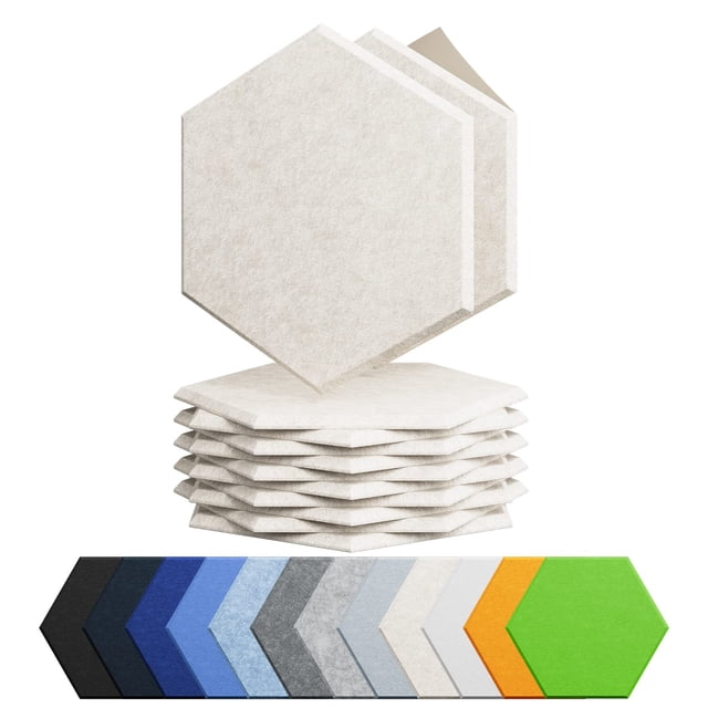 Paneles acústicos Amantech de espuma insonorizada de alta densidad de 12 x 26 x 1 cm