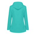 thumbnail image 4 of Raincoat for Women 2025 - Solid Striped Lined Rain Jackets Waterproof Outdoor Plus Size Hooded Lightweight Rain Coats Mint Green 3XL, 4 of 4