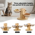 thumbnail image 3 of 3 Bowl Dog Feeding Station, Dog Bowls Elevated, Food Water Stand for Indoor Outdoor Cats, Three Adjustable Heights: 5.17", 7.87", 10.63", 3 of 8