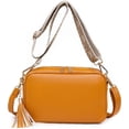 thumbnail image 1 of LHSHID Small Crossbody Shoulder Bag for Women, Tassel PU Leather Handbag Ladies Going Out Satchel With Two Shoulder Straps, 1 of 7