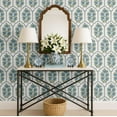 thumbnail image 6 of S4Sassy Peel And Stick Wall Covering, Arch Floral Print Removable Wall Wrap - Blue Mural For Vintage Farmhouse Decor, Bathroom, Laundry Room - Self-Adhesive Removable Wallpaper Vinyl (25"X 360"), 6 of 7