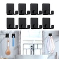 thumbnail image 1 of Juego de ganchos para maquinilla de afeitar para hombre, estante de almacenamiento para baño autoadhesivo acrílico, estante para afeitadora negro Colcomx Ganchos para maquinilla de afeitar, 1 of 8