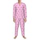 thumbnail image 3 of Fotbe Pink bows Pijama de Hombre con Estampado de Manga Larga, Conjunto de 2 Piezas, Ropa de Dormir Suave y Cómoda con Bolsillos-XX-Large, 3 of 7