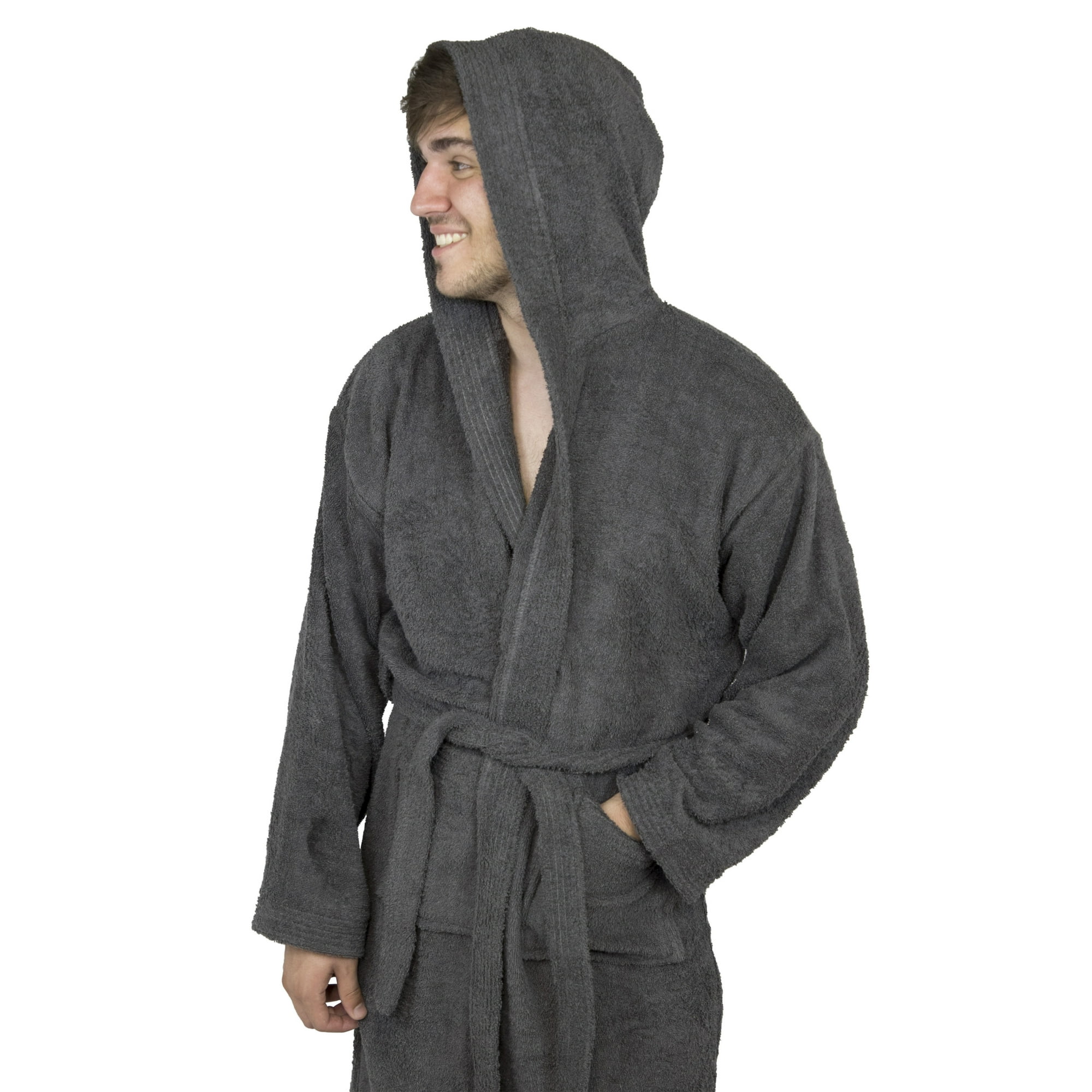 Peignoir a Capuche en Eponge de Coton 100 Luxe pour Homme Spa