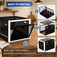 2 Pack Lockable Storage Box, Large Capacity Stackable Organizer with ...