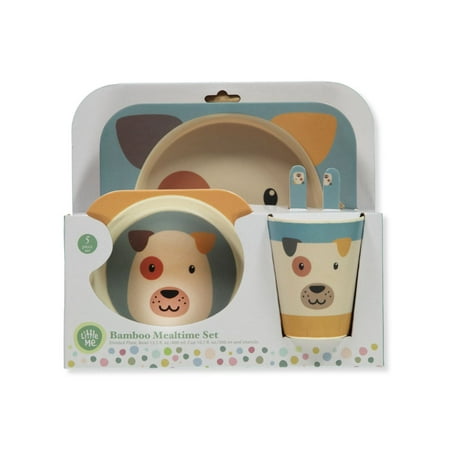 Little Me Baby Boys' 5-Piece Puppy Feeding Set - blue, one size