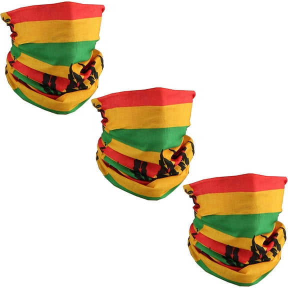 Motique Accessories Set of 3 Neck Gaiter Seamless Face Mask Tube for Adult Unisex