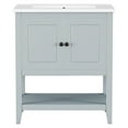 thumbnail image 5 of 30" Modern Bathroom Vanity with Sink Top, Bathroom Cabinet With Undermount Ceramic Sink, Open Storage Shelf And 2 Doors, Wood Single Sink Cabinet For Bathroom Home, 5 of 9