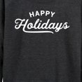 thumbnail image 3 of Instant Message - Happy Holidays - Women's Lightweight French Terry Long Sleeve Shirt, 3 of 6
