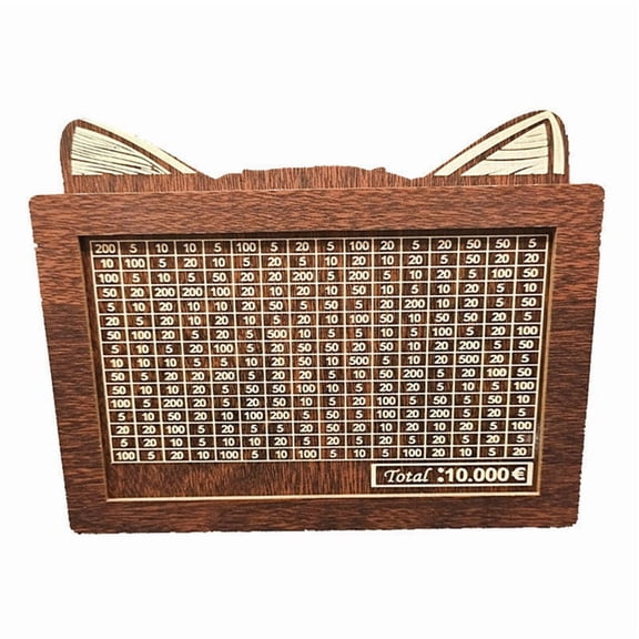Cash Vault Wooden Savings Box,Money Box with Counter,Wooden Cash Saver Money Box,Cash Saver Box,Piggy Bank for Kids,A